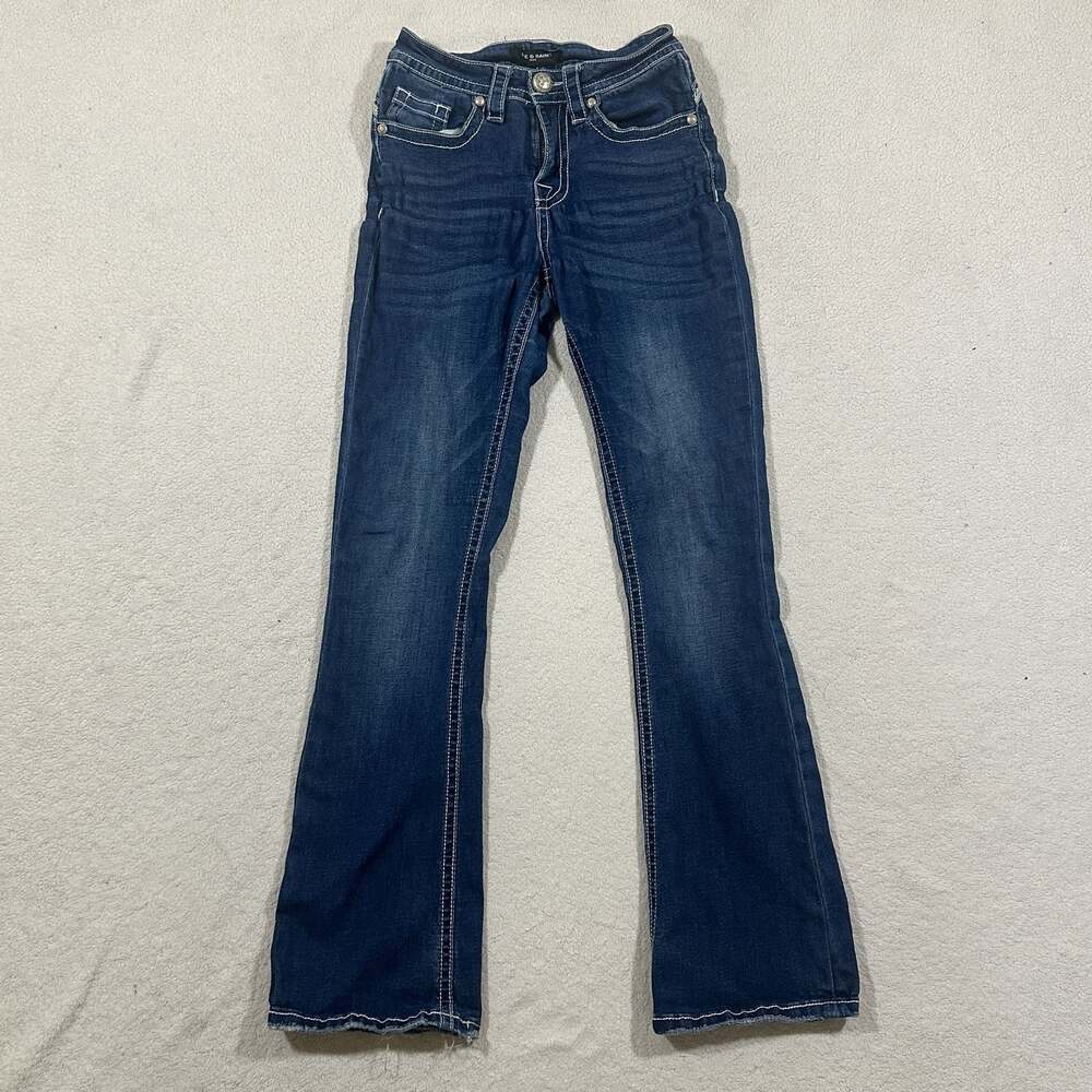 Fire & Rain Denim Womens Size 1 Y2K Rhinestone Embellished Bootcut Jeans